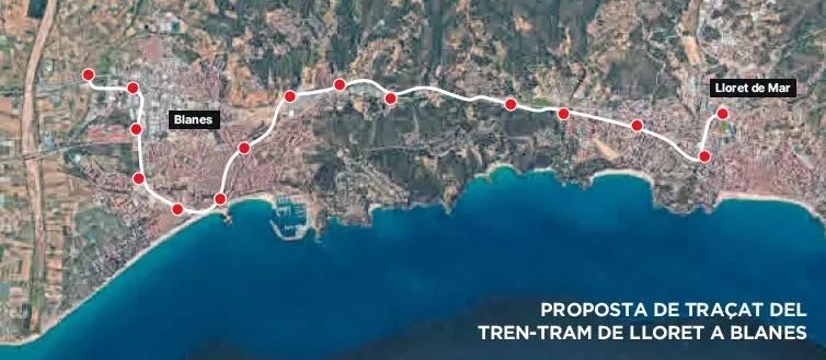 Straßenbahn Lloret Blanes Immobilien